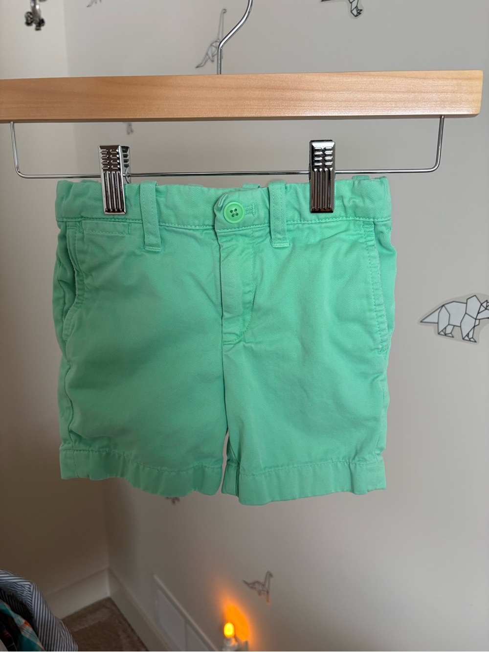 Crewcuts Mint Green Cotton Shorts for Kids